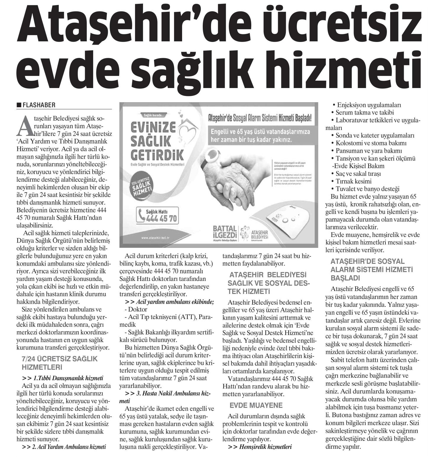 atasehir de ucretsiz evde saglik hizmeti atasehir belediyesi